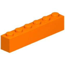3009-106ブロック1×6オレンジ
