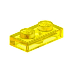 3023-044プレート1×2トランスイエロー