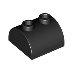 30165-026曲面ブロック2×2上部にスタッド有ブラック