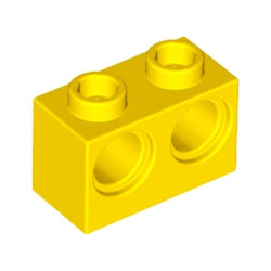 32000-024テクニックブロック1×2ペグ穴2個イエロー