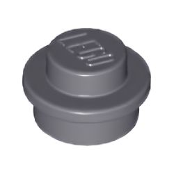 4073-199プレート1×1丸ダークブルーイッシュグレイ