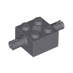 30000-199 ブロック2×2側面ペグ2個付きダークブルーイッシュグレイ