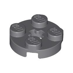 4032-199プレート2×2丸車軸穴有ダークブルーイッシュグレイ