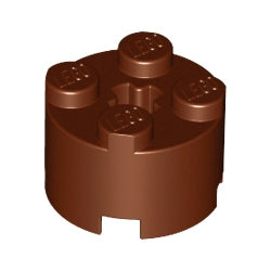 3941-192ブロック2×2丸レディシュブラウン