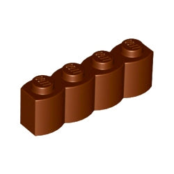 30137-192ブロック1×4丸太レディシュブラウン