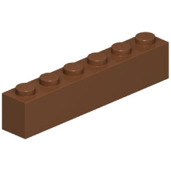 3009-192ブロック1×6レディシュブラウン