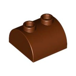 30165-192曲面ブロック2×2上部にスタッド有レディシュブラウン