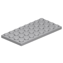 3035-194プレート4×8ライトブルーイッシュグレイ