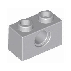 3700-194テクニックブロック1×2ペグ穴1個ライトブルーイッシュグレイ