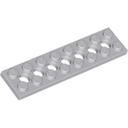 3738-194テクニックプレート2×8ペグ穴有ライトブルーイッシュグレイ