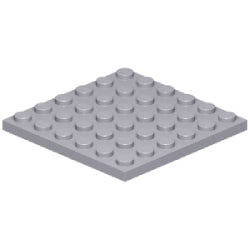 3958-194プレート6×6ライトブルーイッシュグレイ