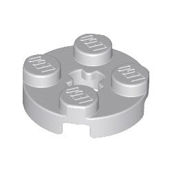 4032-194プレート2×2丸車軸穴有ライトブルーイッシュグレイ