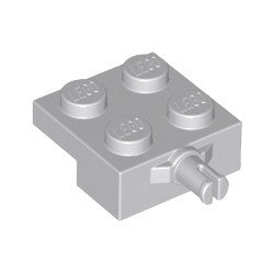 4488-194プレート2×2片側小径軸ホルダー付ライトブルーイッシュグレイ