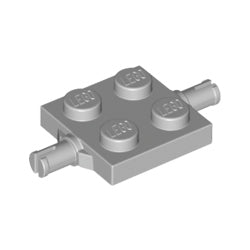 4600-194プレート2×2両側小径軸ホルダー付ライトブルーイッシュグレイ