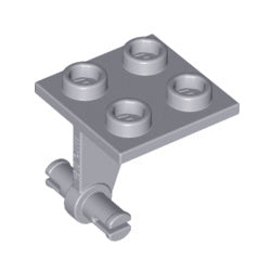 4870-194プレート2×2小径軸ホイールホルダーライトブルーイッシュグレイ