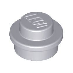 4073-194プレート1×1丸ライトブルーイッシュグレイ