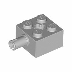 6232-194ブロック2×2側面ペグ1個付きライトブルーイッシュグレイ