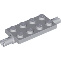 30157-194プレート2×4両側ペグ付ライトブルーイッシュグレイ