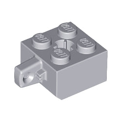30389c-194ヒンジブロック2×2ロック指1本-新型車軸穴ライトブルーイッシュグレイ