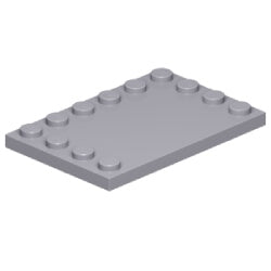 6180-194特殊タイル4×6端にスタッド有ライトブルーイッシュグレイ