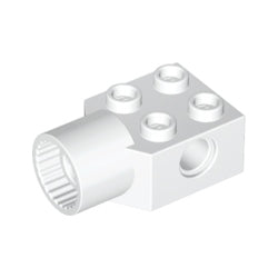 48169-001テクニック2×2関節ブロック片側ソケット付ホワイト