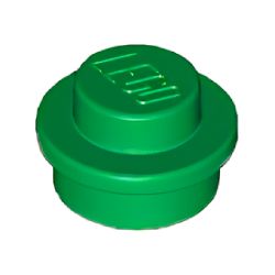 4073-028プレート1×1丸グリーン