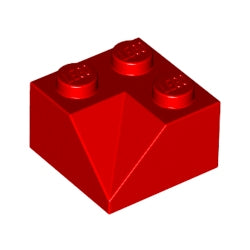 3046-021スロープ45度2×2コーナー切込と斜面レッド