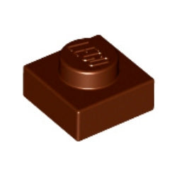 3024-192プレート1×1レディシュブラウン