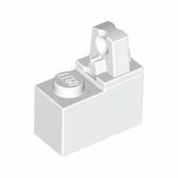76385-001ヒンジブロック1×2ロック上部に指1本ホワイト