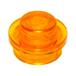 4073-182プレート1×1丸トランスオレンジ