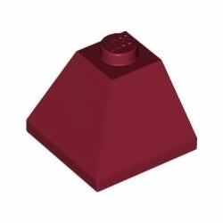 3045-154スロープ45度2×2コーナー2方向傾斜ダークレッド