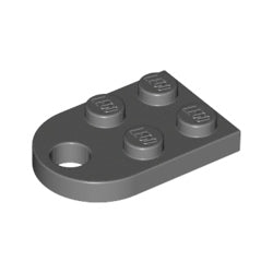 3176-199プレート2×3片側半円穴有ダークブルーイッシュグレイ