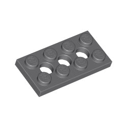 3709b-199テクニックプレート2×4ペグ穴有ダークブルーイッシュグレイ