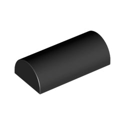 6192-026曲面ブロック2×4スタッド無ブラック