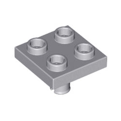 2476-194プレート2×2下部ペグ1個付ライトブルーイッシュグレイ