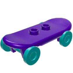 42511c07-268スケボー(ダークターコイズホイール)ダークパープル