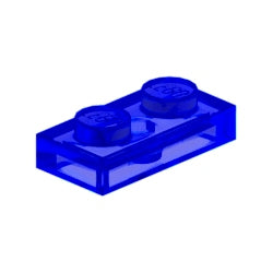 3023-043プレート1×2トランスダークブルー