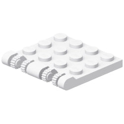 44570-001ヒンジプレート3×4ロック側面に指2本ホワイト(旧型)