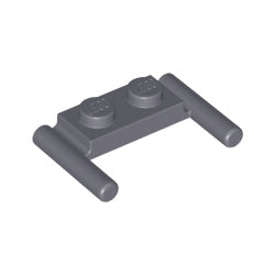 3839b-199プレート1×2両側に取っ手付ダークブルーイッシュグレイ