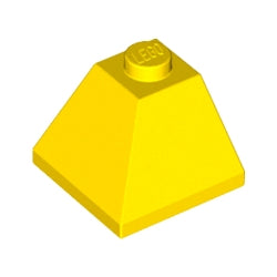 3045-024スロープ45度2×2コーナー2方向傾斜イエロー