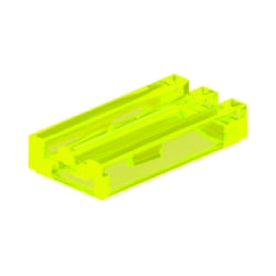 2412b-049特殊タイル1×2グリルトランスネオングリーン