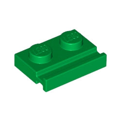 32028-028プレート1×2ドアレール付グリーン