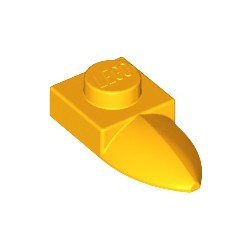 49668-191プレート1×1牙付ブライトライトオレンジ