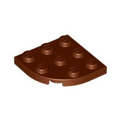 30357-192プレート3×3コーナー丸レディシュブラウン