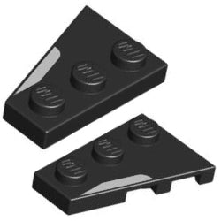 43722pb04-43723pb04ウェッジプレート3×2右-3×2左(マクラーレンソーラスGTペア)ブラック