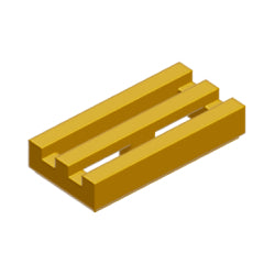 2412b-297特殊タイル1×2グリルパールゴールド