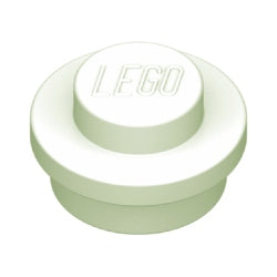 4073-050プレート1×1丸蛍光ホワイト