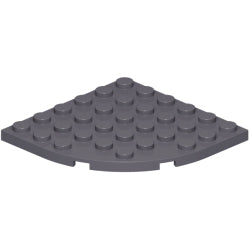 6003-199プレート6×6コーナー丸ダークブルーイッシュグレイ