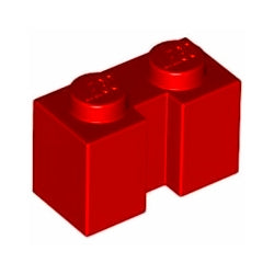 4216-021ブロック1×2縦溝有レッド