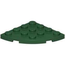 30565-141プレート4×4コーナー丸ダークグリーン